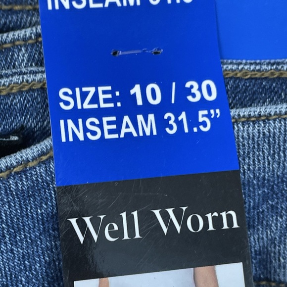 Well Worn Women's Size 10 / 30 Wide Leg Jeans Blue e0337 - Picture 3 of 5